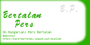 bertalan pers business card